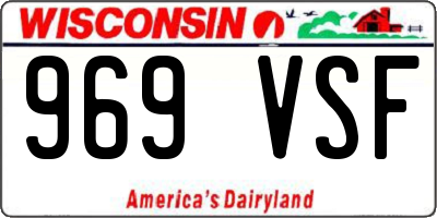 WI license plate 969VSF