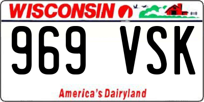 WI license plate 969VSK