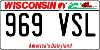 WI license plate 969VSL