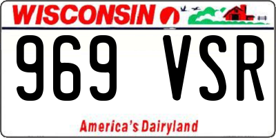 WI license plate 969VSR