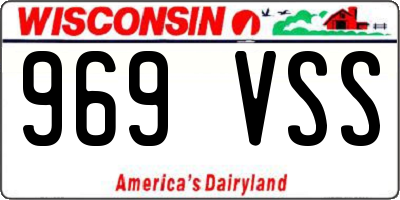 WI license plate 969VSS
