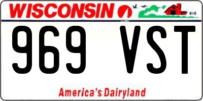 WI license plate 969VST