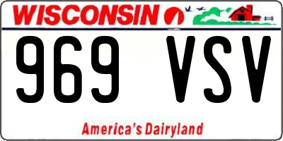 WI license plate 969VSV