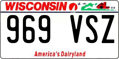 WI license plate 969VSZ
