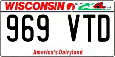 WI license plate 969VTD