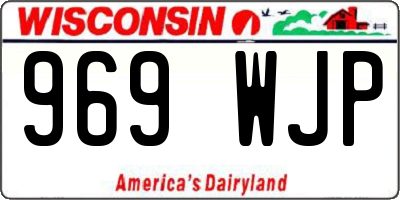 WI license plate 969WJP