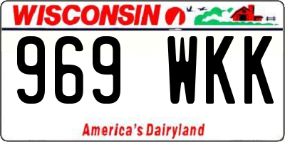 WI license plate 969WKK