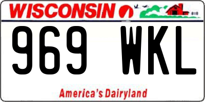 WI license plate 969WKL
