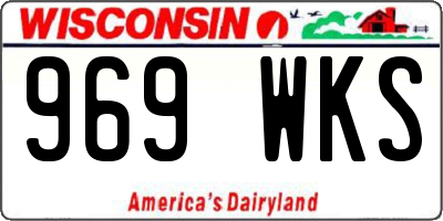 WI license plate 969WKS