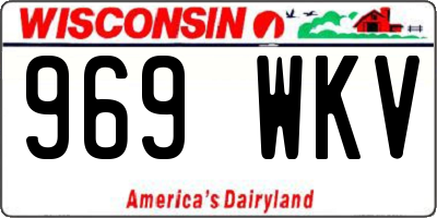 WI license plate 969WKV