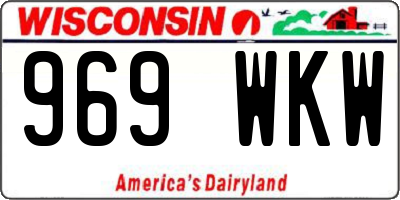 WI license plate 969WKW
