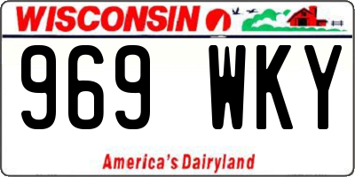 WI license plate 969WKY