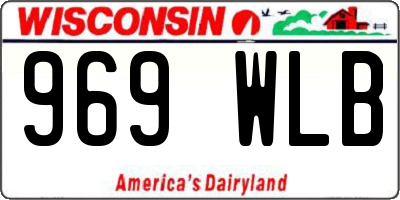 WI license plate 969WLB