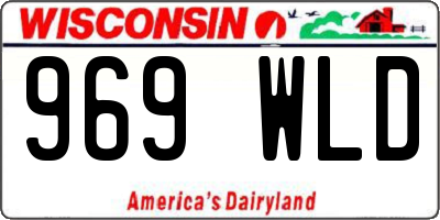 WI license plate 969WLD