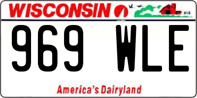 WI license plate 969WLE