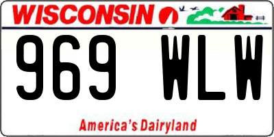 WI license plate 969WLW
