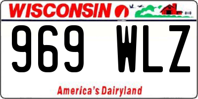WI license plate 969WLZ