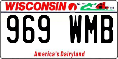 WI license plate 969WMB