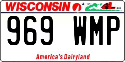 WI license plate 969WMP