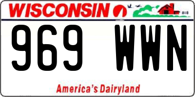 WI license plate 969WWN