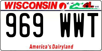 WI license plate 969WWT