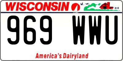 WI license plate 969WWU