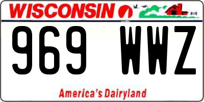 WI license plate 969WWZ