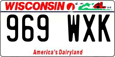 WI license plate 969WXK