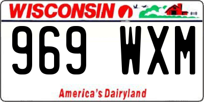 WI license plate 969WXM