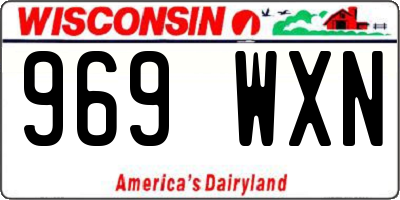 WI license plate 969WXN
