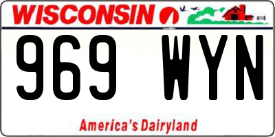 WI license plate 969WYN