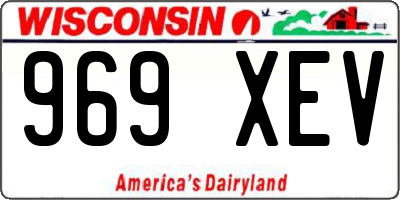 WI license plate 969XEV