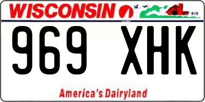 WI license plate 969XHK