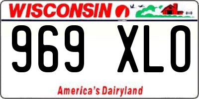 WI license plate 969XLO