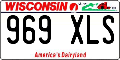 WI license plate 969XLS