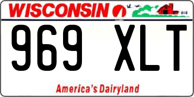 WI license plate 969XLT