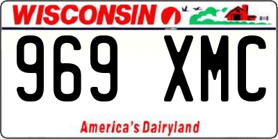WI license plate 969XMC