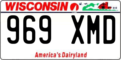 WI license plate 969XMD