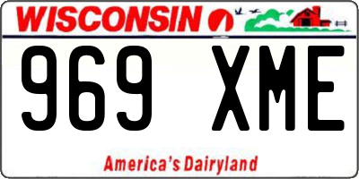 WI license plate 969XME
