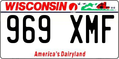 WI license plate 969XMF