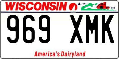 WI license plate 969XMK