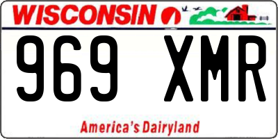 WI license plate 969XMR