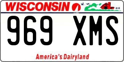 WI license plate 969XMS
