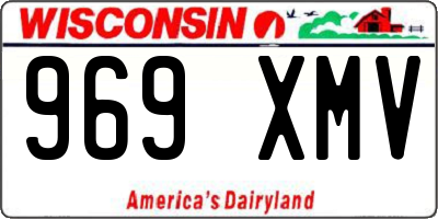 WI license plate 969XMV