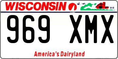 WI license plate 969XMX