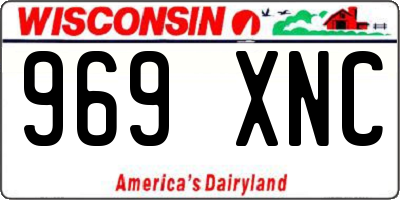WI license plate 969XNC