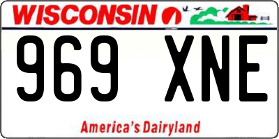 WI license plate 969XNE