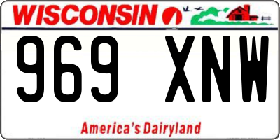 WI license plate 969XNW