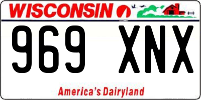 WI license plate 969XNX
