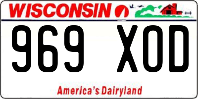 WI license plate 969XOD
